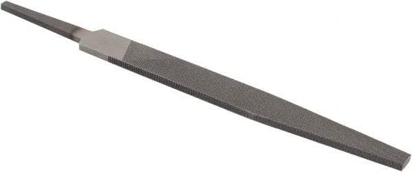 Value Collection - 4" Long, Smooth Cut, Warding American-Pattern File - Double Cut, 3/64" Overall Thickness, Tang - Exact Tool & Supply