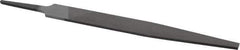 Value Collection - 6" Long, Smooth Cut, Warding American-Pattern File - Double Cut, 5/64" Overall Thickness, Tang - Exact Tool & Supply