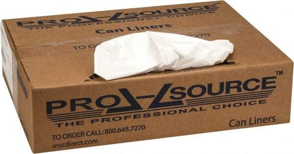 PRO-SOURCE - 0.75 mil Thick, Heavy-Duty Trash Bags - Linear Low-Density Polyethylene (LLDPE), Roll Dispenser, White - Exact Tool & Supply