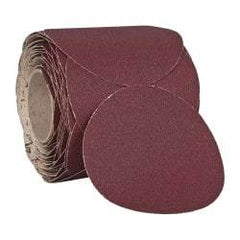 3M - 6" Diam, 120 Grit Ceramic Adhesive PSA Disc - Fine Grade, Reddish Brown, F Weighted Backing, Flexible, Use with Random Orbital Sanders - Exact Tool & Supply
