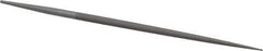 Grobet - 6" Standard Precision Swiss Pattern Round File - Double Cut, 1/4" Width Diam, With Tang - Exact Tool & Supply