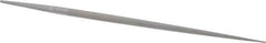 Grobet - 8" Standard Precision Swiss Pattern Round File - Double Cut, 5/16" Width Diam, With Tang - Exact Tool & Supply
