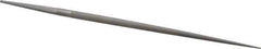 Grobet - 8" Standard Precision Swiss Pattern Round File - Double Cut, 5/16" Width Diam, With Tang - Exact Tool & Supply