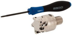 Seco - 1-1/4" Cut Diam, 0.03" Max Depth, M16 Modular Connection Indexable High-Feed End Mill - Screw Holding Method, LP.. 06 Insert, R217.21 Toolholder, Through Coolant - Exact Tool & Supply