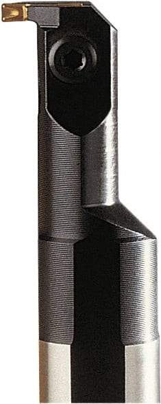 Seco - 16mm Min Bore Diam, 179.99mm OAL, 16mm Shank Diam, A-CGE Indexable Boring Bar - 40mm Max Bore Depth, LC.. 1303.. Insert, Clamp Holding Method - Exact Tool & Supply