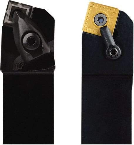 Seco - DSBN, Right Hand Cut, 75° Lead Angle, 25mm Shank Height x 25mm Shank Width, Negative Rake Indexable Turning Toolholder - 150mm OAL, SNM..1506.. Insert Compatibility, Series Dual Clamp - Exact Tool & Supply