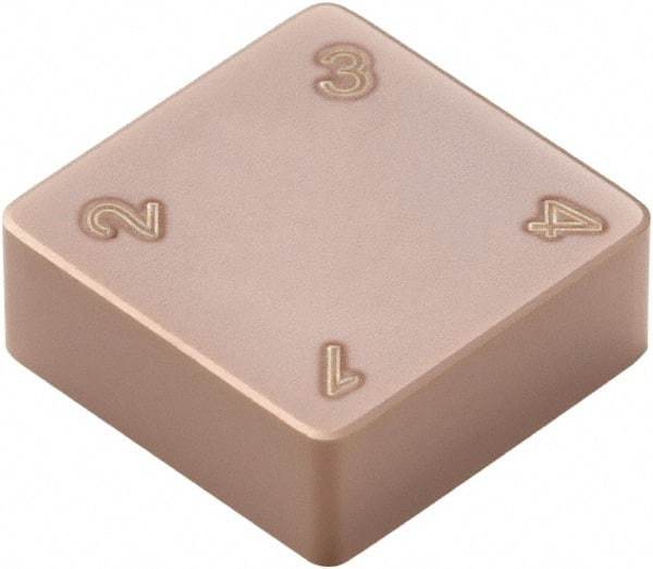 Seco - SNMN222 Grade CBN400C PCBN Turning Insert - TiSiN Finish, 90° Square, 1/4" Inscr Circle, 1/8" Thick, 1/32" Corner Radius - Exact Tool & Supply