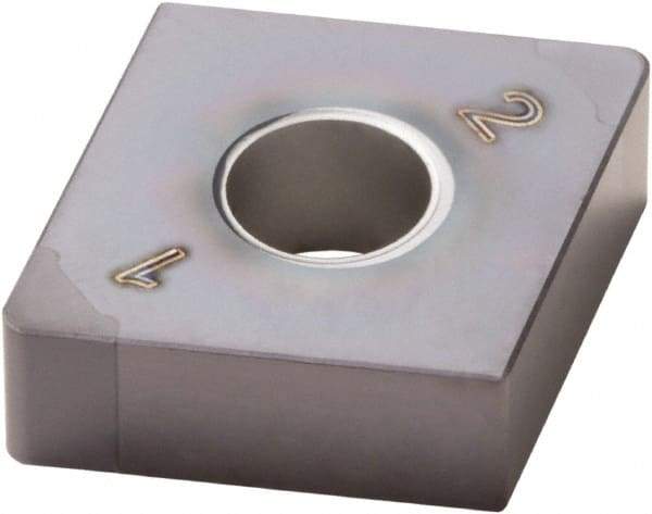 Seco - CNGA432 WZ Grade CBN060K PCBN Turning Insert - TiSiAlN Finish, 80° Diamond, 1/2" Inscr Circle, 3/16" Thick, 1/32" Corner Radius - Exact Tool & Supply