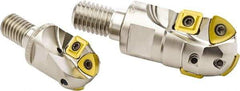 Seco - 19.99mm Cut Diam, 16mm Max Depth of Cut, Indexable Ball Nose End Mill - 27.99mm Head Length, M10 Modular Connection, R218.19 Toolholder, 218.19 100, SPMX 0703 Insert - Exact Tool & Supply