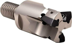Seco - 94° Lead Angle, 16mm Min Cut Diam, 2.5mm Max Depth of Cut, Indexable Chamfer and Angle End Mill - 3 Inserts, XO.. 06.. Insert Style, Through Coolant, Modular Connection - Exact Tool & Supply