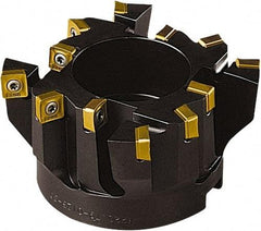 Seco - 160mm Cut Diam, 40mm Arbor Hole, 40mm Max Depth of Cut, 85° Indexable Chamfer & Angle Face Mill - 16 Inserts, SC.. 1206 Insert, Right Hand Cut, 16 Flutes, Series R220.79 - Exact Tool & Supply