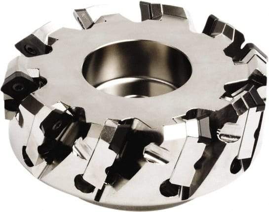 Seco - 172mm Cut Diam, 40mm Arbor Hole, 6mm Max Depth of Cut, 45° Indexable Chamfer & Angle Face Mill - 10 Inserts, SE.. 1204 Insert, Right Hand Cut, 10 Flutes, Series QuattroMill - Exact Tool & Supply