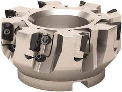 Seco - 12 Inserts, 200mm Cut Diam, 60mm Arbor Diam, 17mm Max Depth of Cut, Indexable Square-Shoulder Face Mill - 90° Lead Angle, 63mm High, XO.. 1806 Insert Compatibility - Exact Tool & Supply
