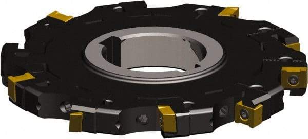 Seco - Arbor Hole Connection, 0.5512" Cutting Width, 2" Depth of Cut, 160mm Cutter Diam, 1.5748" Hole Diam, 7 Tooth Indexable Slotting Cutter - 335.18 Toolholder, LNK.. 08.. Insert - Exact Tool & Supply
