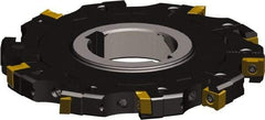 Seco - Arbor Hole Connection, 0.5512" Cutting Width, 2" Depth of Cut, 160mm Cutter Diam, 1.5748" Hole Diam, 7 Tooth Indexable Slotting Cutter - 335.18 Toolholder, LNK.. 08.. Insert - Exact Tool & Supply