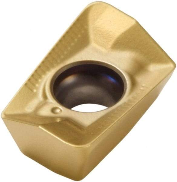 Seco - XOMX090324 ME06 Grade F40M Carbide Milling Insert - TiAlN/TiN Finish, 0.126" Thick, 3/32" Corner Radius - Exact Tool & Supply