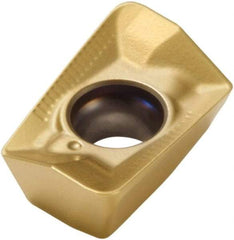 Seco - XOMX090324 ME06 Grade F40M Carbide Milling Insert - TiAlN/TiN Finish, 0.126" Thick, 3/32" Corner Radius - Exact Tool & Supply