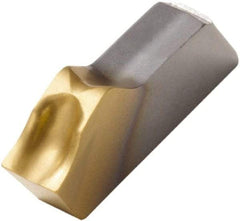 Seco - 150.1014 14 CP500 Grade, 0.055" Cutting Width, Carbide Cutoff Insert - 6° Neutral Lead Angle, 0.006" Cnr Rad, TiAlN/TiN Coated, Single End - Exact Tool & Supply