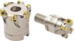 Seco - 20mm Cut Diam, 0.0315" Max Depth, M10 Modular Connection Indexable High-Feed End Mill - Screw Holding Method, LP.. 06 Insert, R217.21 Toolholder, Through Coolant - Exact Tool & Supply