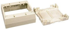 Wiremold - 4-3/4 Inch Long x 4-7/8 Inch Wide x 2-3/4 Inch High, Rectangular Raceway Box - Ivory, For Use with Wiremold 2300 Series Raceways - Exact Tool & Supply
