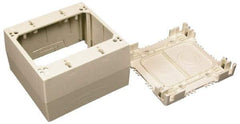 Wiremold - 4-3/4 Inch Long x 4-7/8 Inch Wide x 1-3/4 Inch High, Rectangular Raceway Box - Ivory, For Use with Wiremold 2300 Series Raceways - Exact Tool & Supply