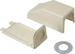 Wiremold - 4-1/2 Inch Long x 2-7/16 Inch Wide x 1-15/16 Inch High, Raceway Fitting - Ivory, For Use with Wiremold 2300 Series Raceways - Exact Tool & Supply