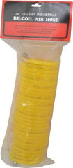 Value Collection - 1/4" ID Thumb Lever Air Gun - 25' Long Nylon Hose, 1/4" Inlet, NPT Thread, 200 Max psi - Exact Tool & Supply