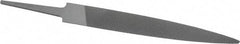 Grobet - 4" Standard Precision Swiss Pattern Half Round File - Double Cut, 15/32" Width Diam x 9/64" Thick, With Tang - Exact Tool & Supply