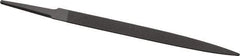 Grobet - 6" Standard Precision Swiss Pattern Half Round File - Double Cut, 19/32" Width Diam x 3/16" Thick, With Tang - Exact Tool & Supply