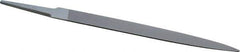 Grobet - 6" Standard Precision Swiss Pattern Half Round File - Double Cut, 19/32" Width Diam x 3/16" Thick, With Tang - Exact Tool & Supply