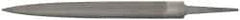 Grobet - 8" Standard Precision Swiss Pattern Half Round File - Double Cut, 13/16" Width Diam x 15/64" Thick, With Tang - Exact Tool & Supply