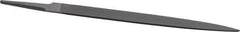 Grobet - 8" Standard Precision Swiss Pattern Half Round File - Double Cut, 13/16" Width Diam x 15/64" Thick, With Tang - Exact Tool & Supply