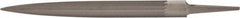 Grobet - 10" Standard Precision Swiss Pattern Half Round File - Double Cut, 1" Width Diam x 19/64" Thick, With Tang - Exact Tool & Supply
