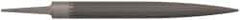 Grobet - 10" Standard Precision Swiss Pattern Half Round File - Double Cut, 1" Width Diam x 19/64" Thick, With Tang - Exact Tool & Supply