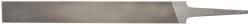 Grobet - 6" Standard Precision Swiss Pattern Hand File - Double Cut, 3/4" Width Diam x 5/32" Thick, With Tang - Exact Tool & Supply