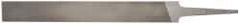 Grobet - 6" Standard Precision Swiss Pattern Hand File - Double Cut, 3/4" Width Diam x 5/32" Thick, With Tang - Exact Tool & Supply