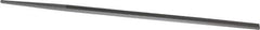 Grobet - 6" Standard Precision Swiss Pattern Narrow Pillar File - Double Cut, 1/4" Width Diam x 9/64" Thick, With Tang - Exact Tool & Supply