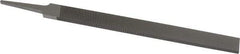Grobet - 10" Standard Precision Swiss Pattern Hand File - Double Cut, 1" Width Diam x 1/4" Thick, With Tang - Exact Tool & Supply