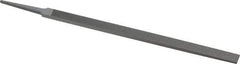Grobet - 12" Standard Precision Swiss Pattern Regular Pillar File - Double Cut, 25/32" Width Diam x 9/32" Thick, With Tang - Exact Tool & Supply