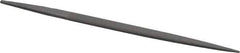 Grobet - 6" Standard Precision Swiss Pattern Pippin File - Double Cut, 25/64" Width Diam x 9/64" Thick, With Tang - Exact Tool & Supply