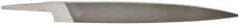 Grobet - 6" Standard Precision Swiss Pattern Knife File - Double Cut, 23/32" Width Diam x 5/32" Thick, With Tang - Exact Tool & Supply