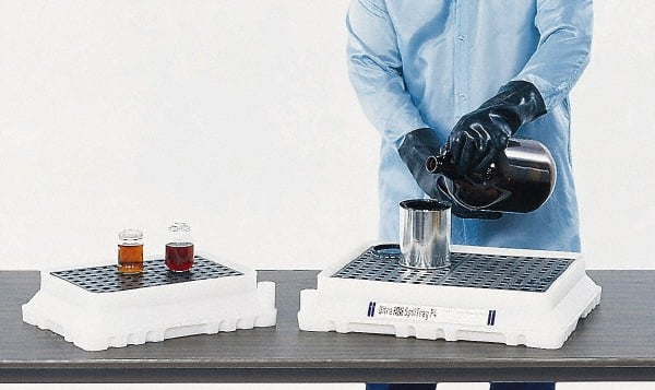 UltraTech - 1.25 Gal Sump Capacity Polyethylene Spill Tray - Exact Tool & Supply