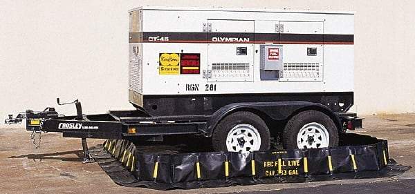 UltraTech - 7,405 Gal Polyethylene High Wall Berm - 1' High x 15' Wide x 66" Long - Exact Tool & Supply