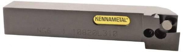 Kennametal - 1.108...93DEG, Right Hand Cut, 63/64" Shank Height x 25mm Shank Width, Positive Rake Indexable Turning Toolholder - 150mm OAL, D2FIX15..LHP/FN/MS Insert Compatibility, Series Fix-Perfect - Exact Tool & Supply