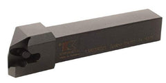 Kennametal - 1.380...92DEG, Left Hand Cut, 2° Lead Angle, 63/64" Shank Height x 25mm Shank Width, Positive Rake Indexable Turning Toolholder - 150mm OAL, D4FIX..L.. Insert Compatibility, Series Fix-Perfect - Exact Tool & Supply