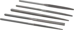 Grobet - 5 Piece Rasp Pattern File Set - 8" Long, Set Includes Half Round, Hand, Round, Square, Three Square - Exact Tool & Supply