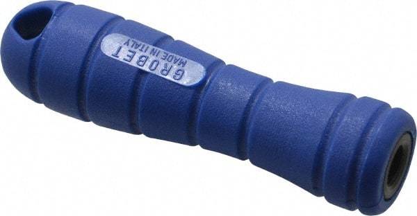 Grobet - 5-1/4" Long File Handle - For Use with 10, 12 & 14" Files, with Thread Insert - Exact Tool & Supply