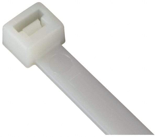 Thomas & Betts - 18" Long Natural (Color) Nylon Standard Cable Tie - 120 Lb Tensile Strength, 1.91mm Thick - Exact Tool & Supply