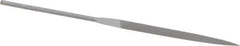 Grobet - 5-1/2" Needle Precision Swiss Pattern Barrette File - Round Handle - Exact Tool & Supply
