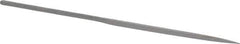 Grobet - 5-1/2" Needle Precision Swiss Pattern Barrette File - Round Handle - Exact Tool & Supply
